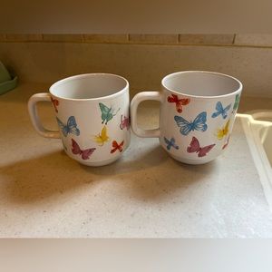 2 Butterfly mugs